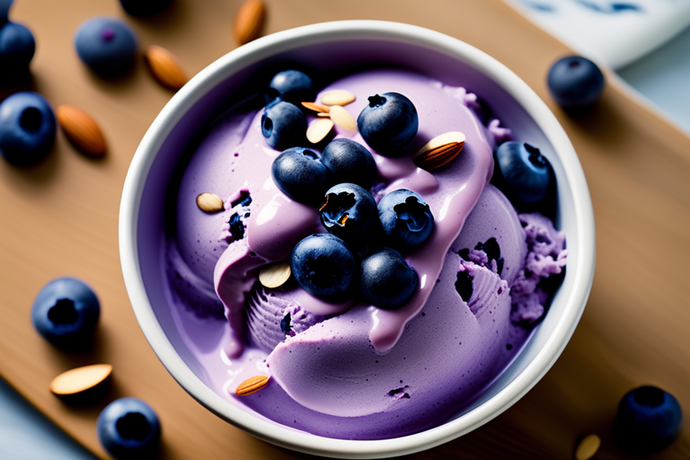 Blueberry-Almond Superfood Ice Cream